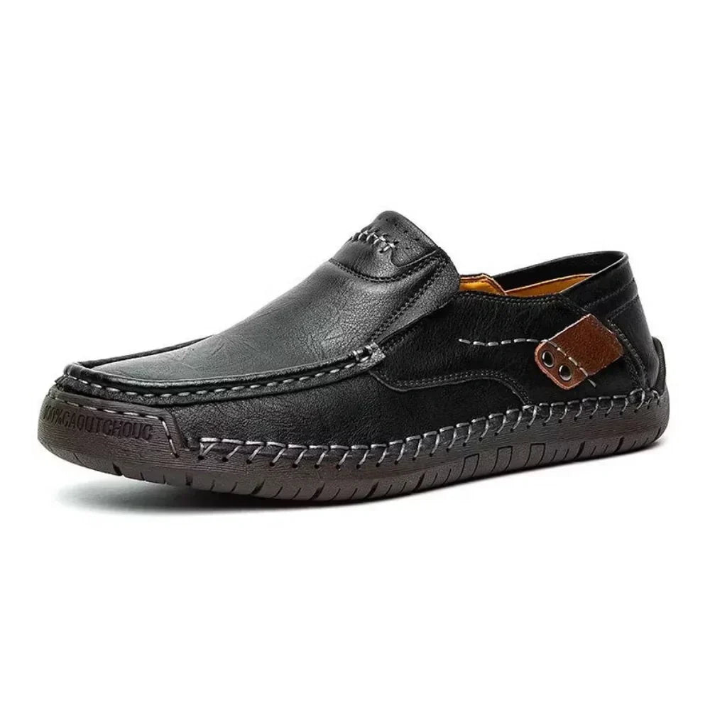 Mocasines de piel sin agujetas para hombre – SoftStep