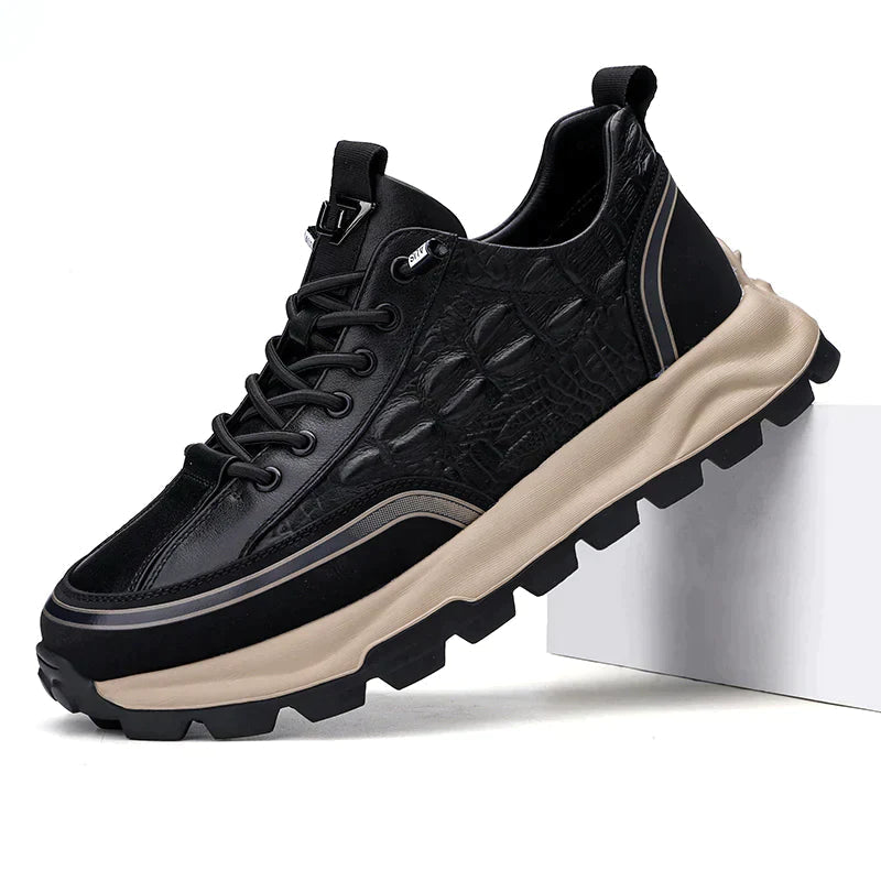 Tenis de Piel Texturizada para Hombre - Classy