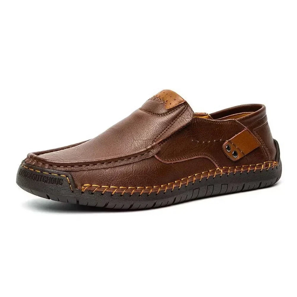 Mocasines de piel sin agujetas para hombre – SoftStep
