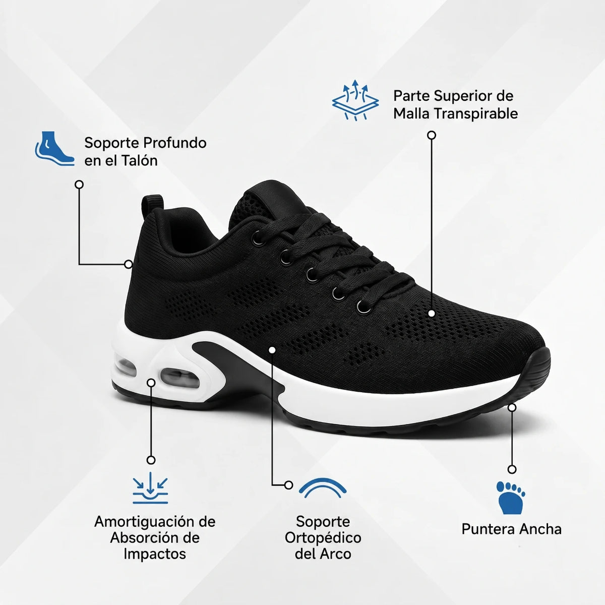 OrthoWalk™ – Tenis para turnos de 12 horas que alivian el dolor de pies, rodillas y espalda