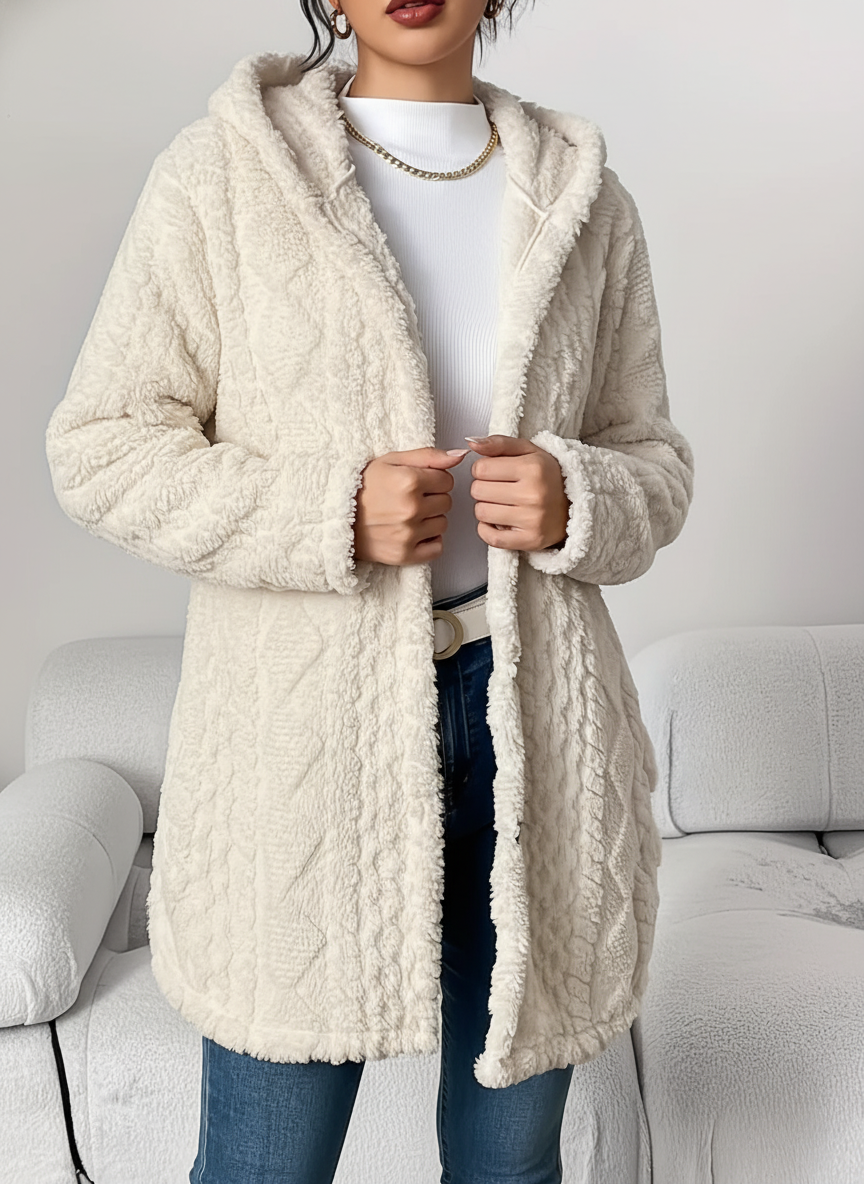 Cárdigan polar para mujer con capucha – Louise