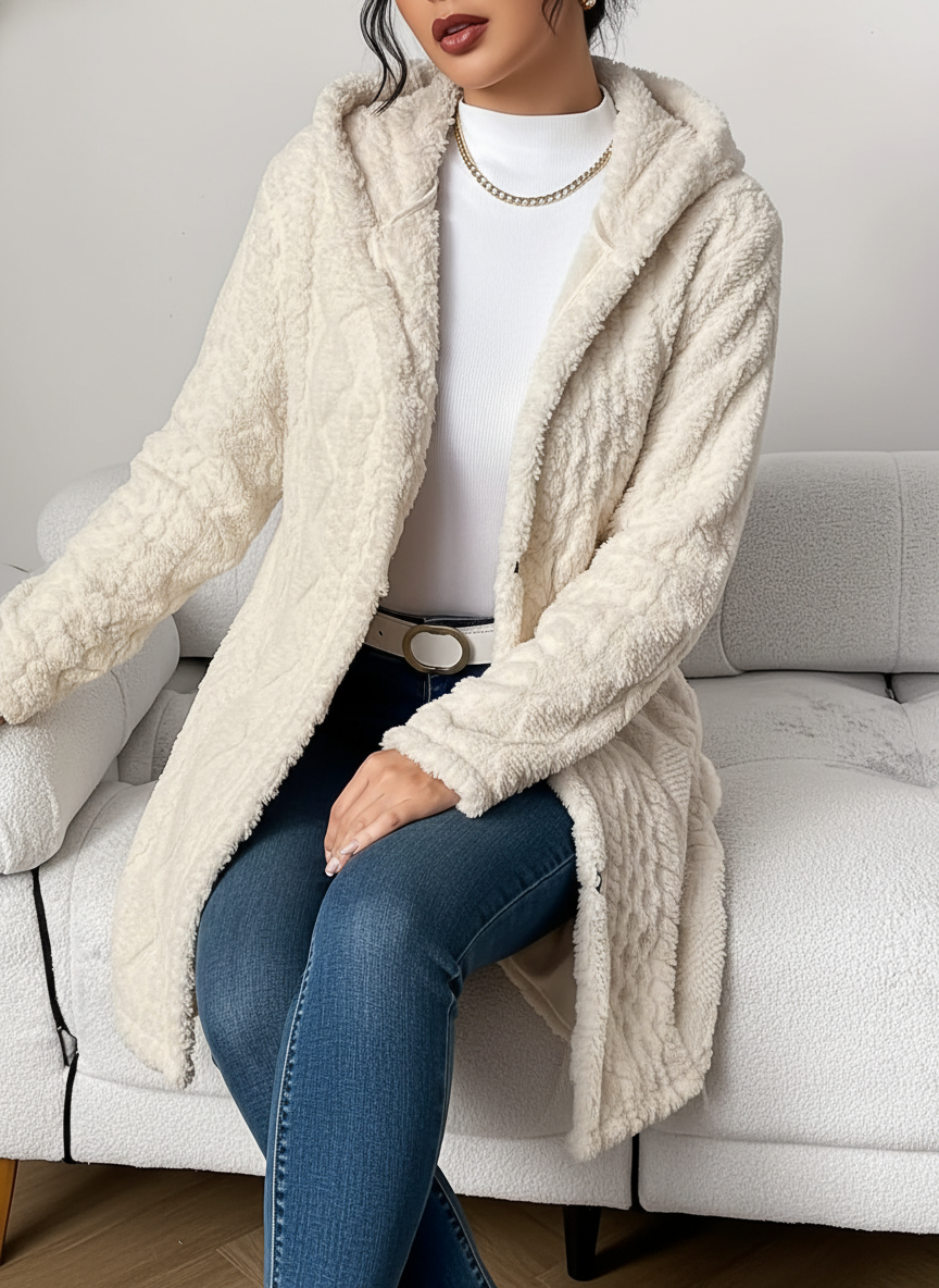 Cárdigan polar para mujer con capucha – Louise