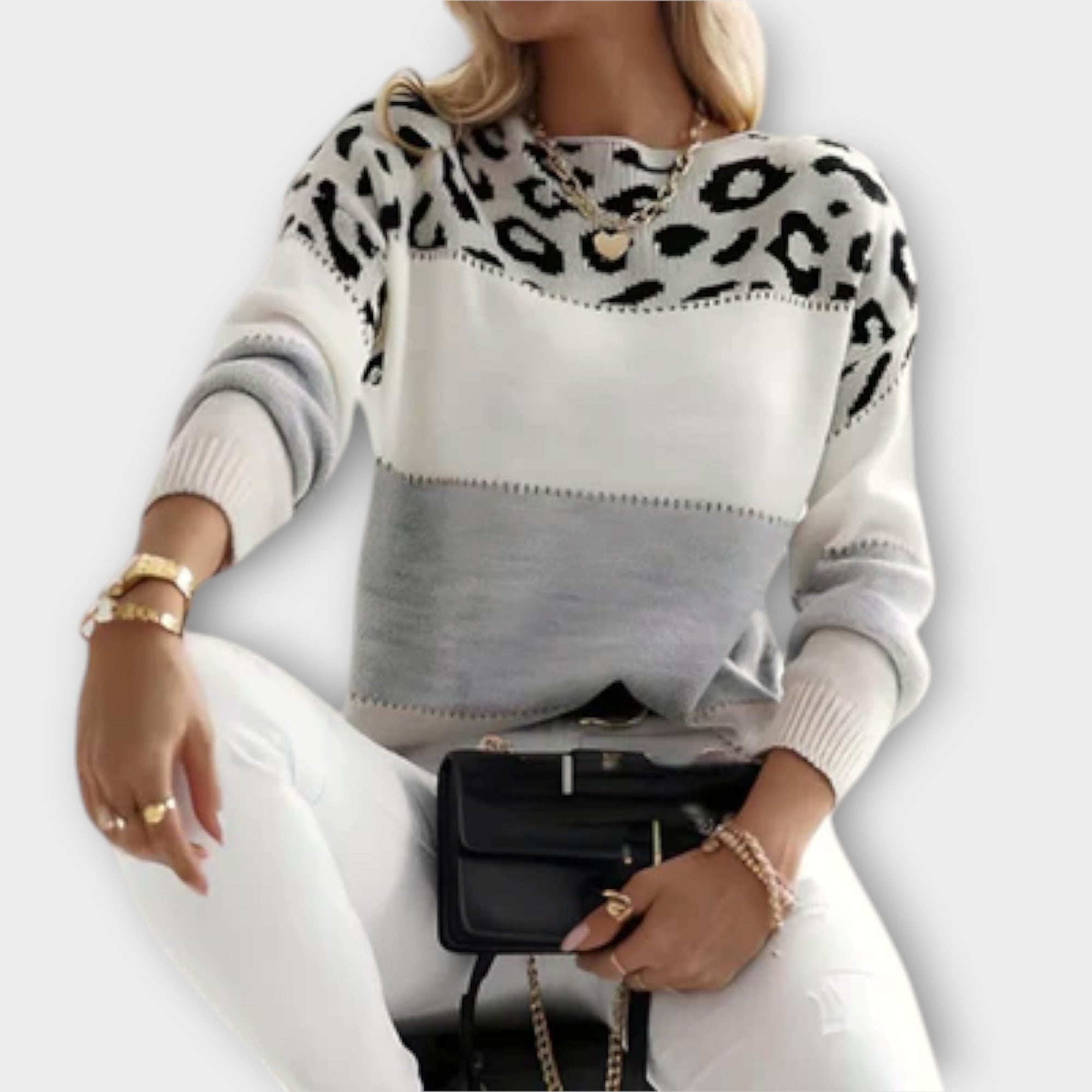 Suéter Tejido Leopardo para Mujer Selena