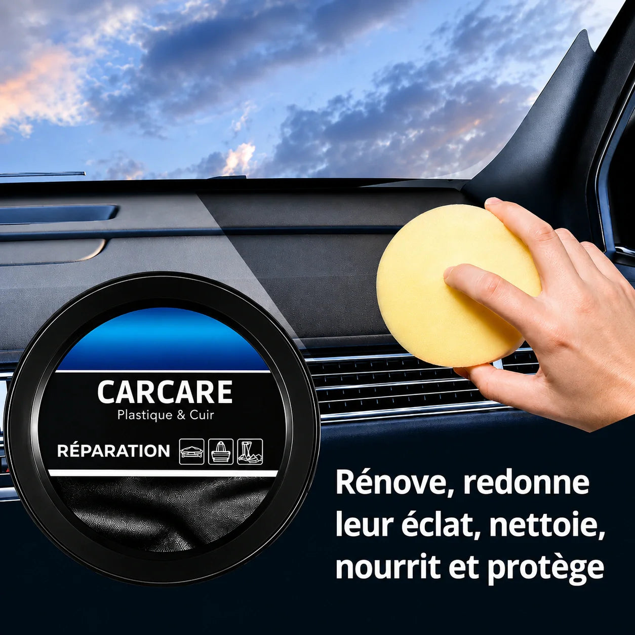 CarCare - Crema Reparadora + Esponja Gratis