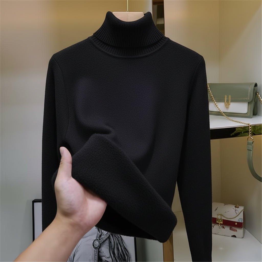 Suéter de cuello alto polar para mujer Karen