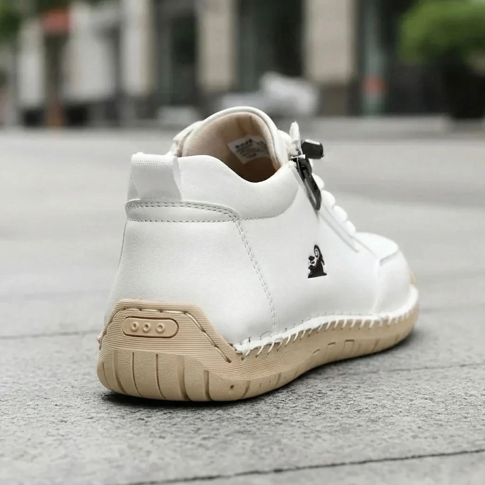 Botines de piel cómodos con cierre – Mavie