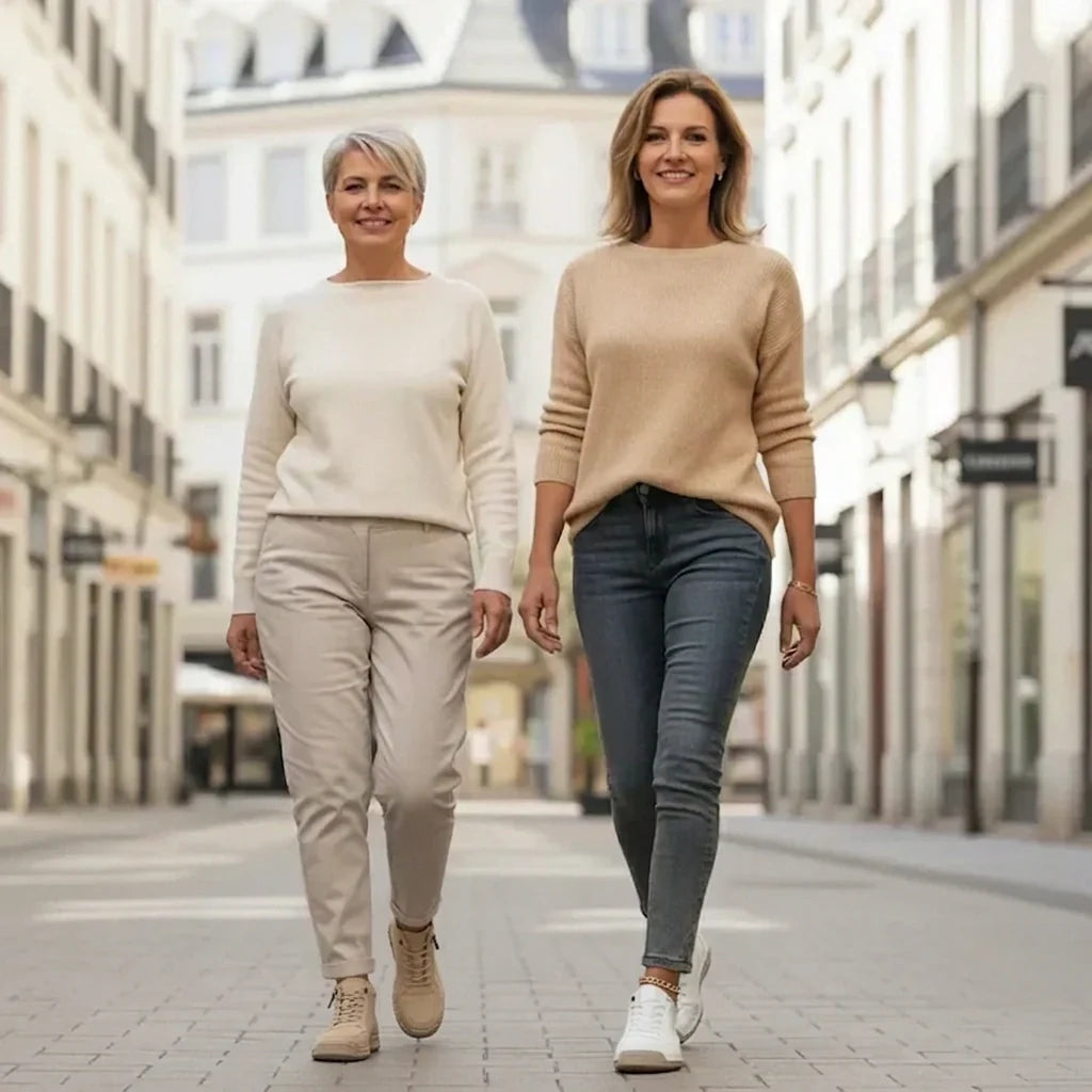 Botines de piel cómodos con cierre – Mavie