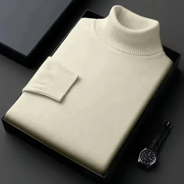 Suéter de Cachemira de Cuello Alto para Hombre – Laurent