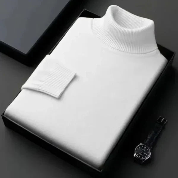 Suéter de Cachemira de Cuello Alto para Hombre – Laurent