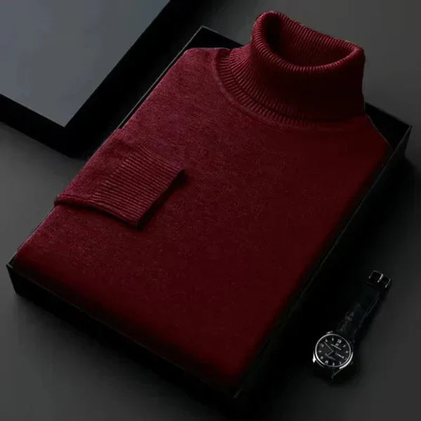 Suéter de Cachemira de Cuello Alto para Hombre – Laurent