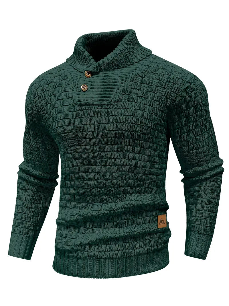 Suéter de Punto con Cuello Chal para Hombre - Auguste