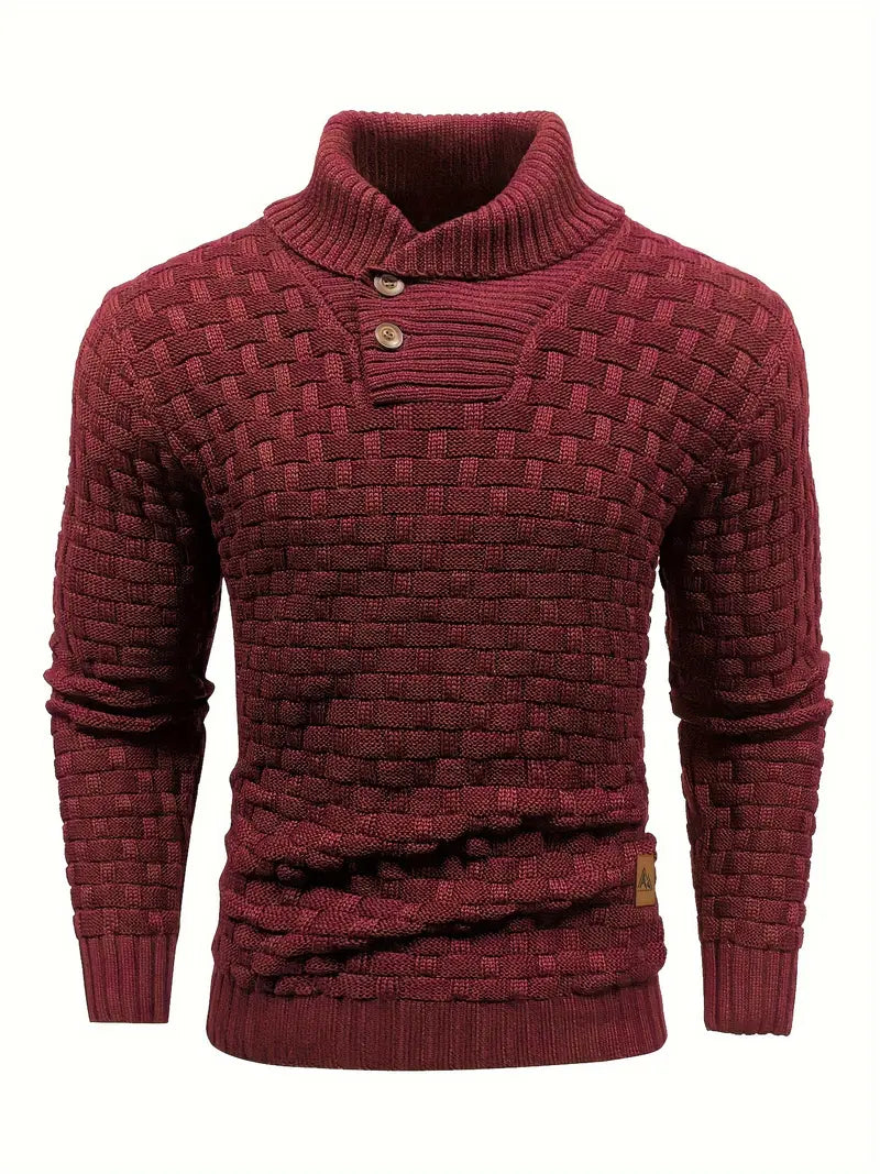 Suéter de Punto con Cuello Chal para Hombre - Auguste