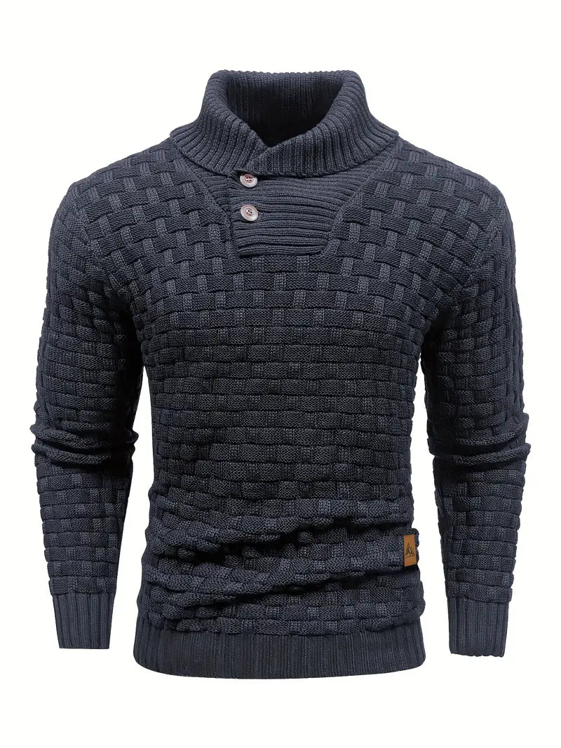 Suéter de Punto con Cuello Chal para Hombre - Auguste