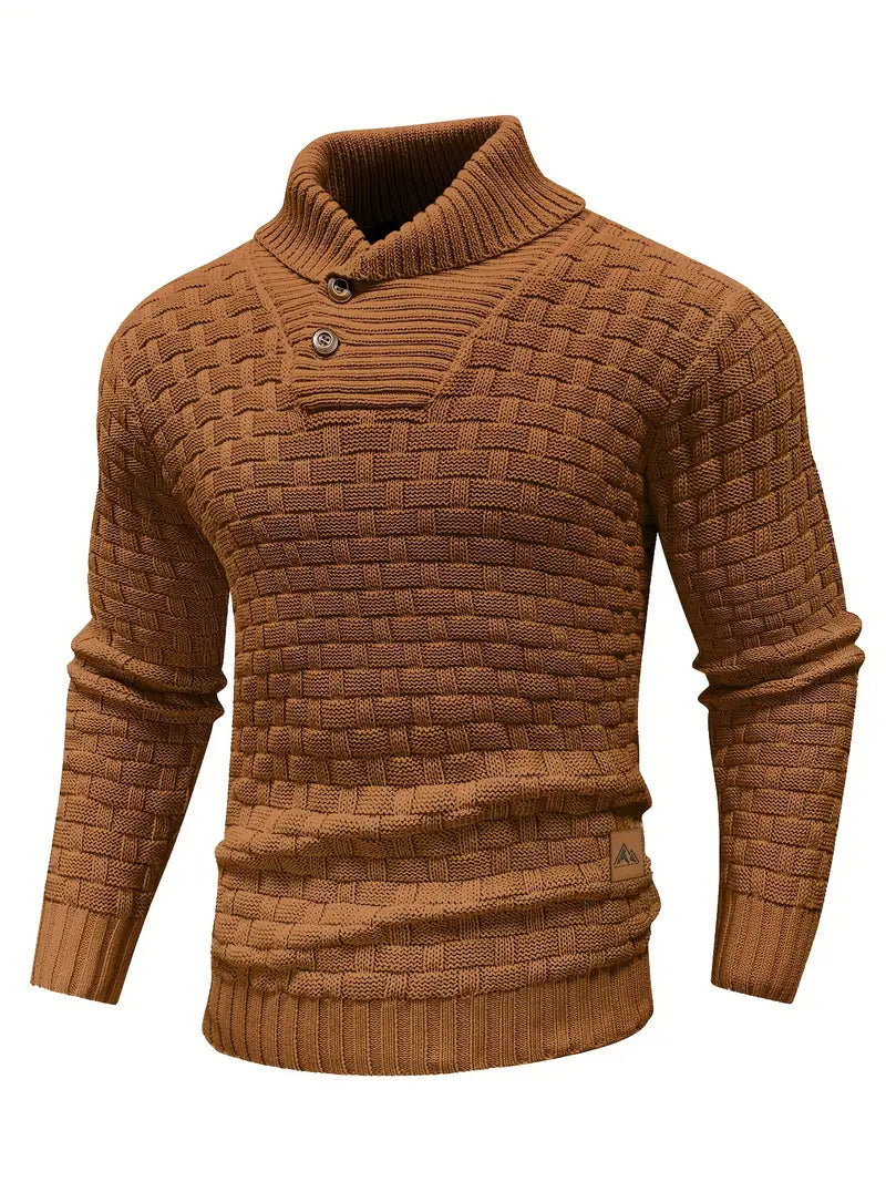 Suéter de Punto con Cuello Chal para Hombre - Auguste
