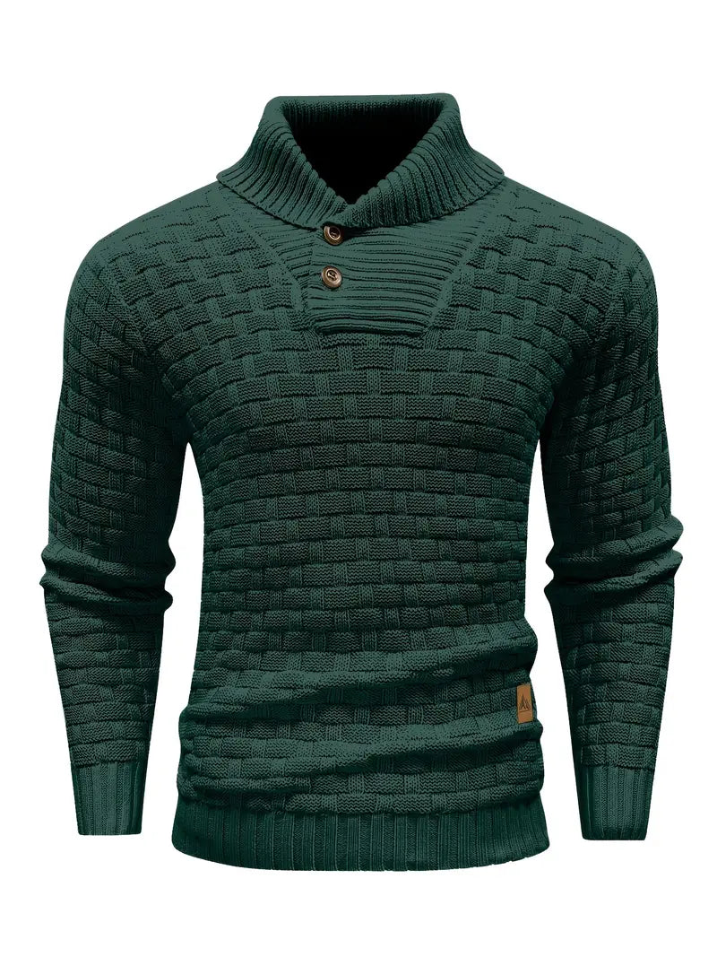 Suéter de Punto con Cuello Chal para Hombre - Auguste