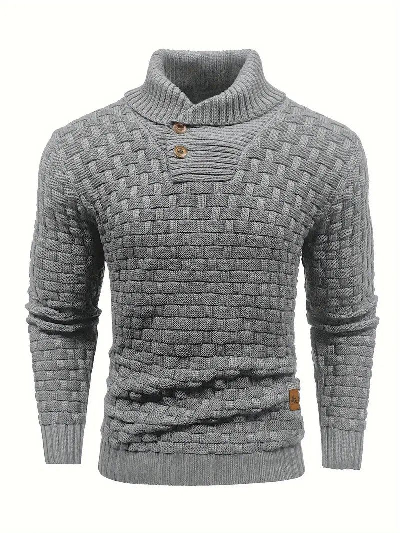 Suéter de Punto con Cuello Chal para Hombre - Auguste
