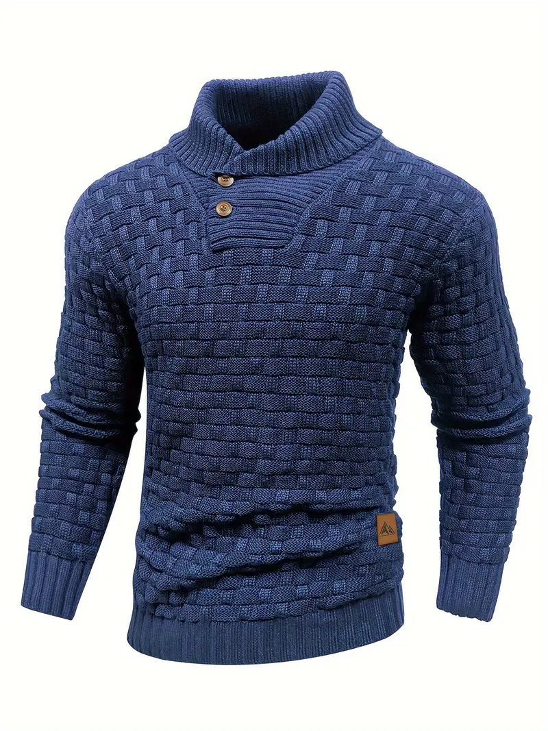 Suéter de Punto con Cuello Chal para Hombre - Auguste