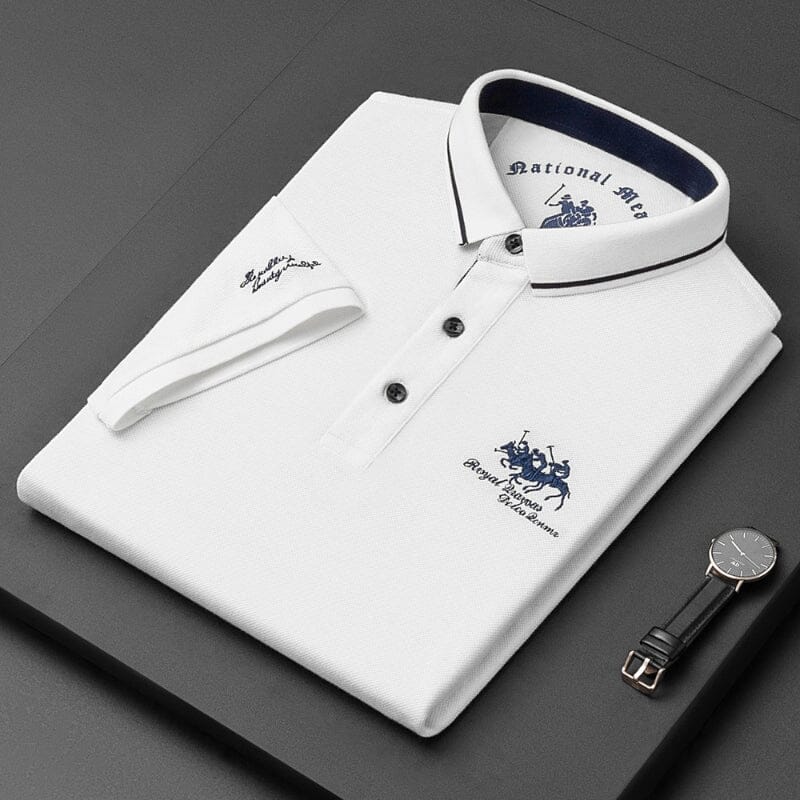 Camisa Polo para Hombre Royal Elegance Camisa Polo para Hombre Royal Elegance VINNCI Store Blanco M
