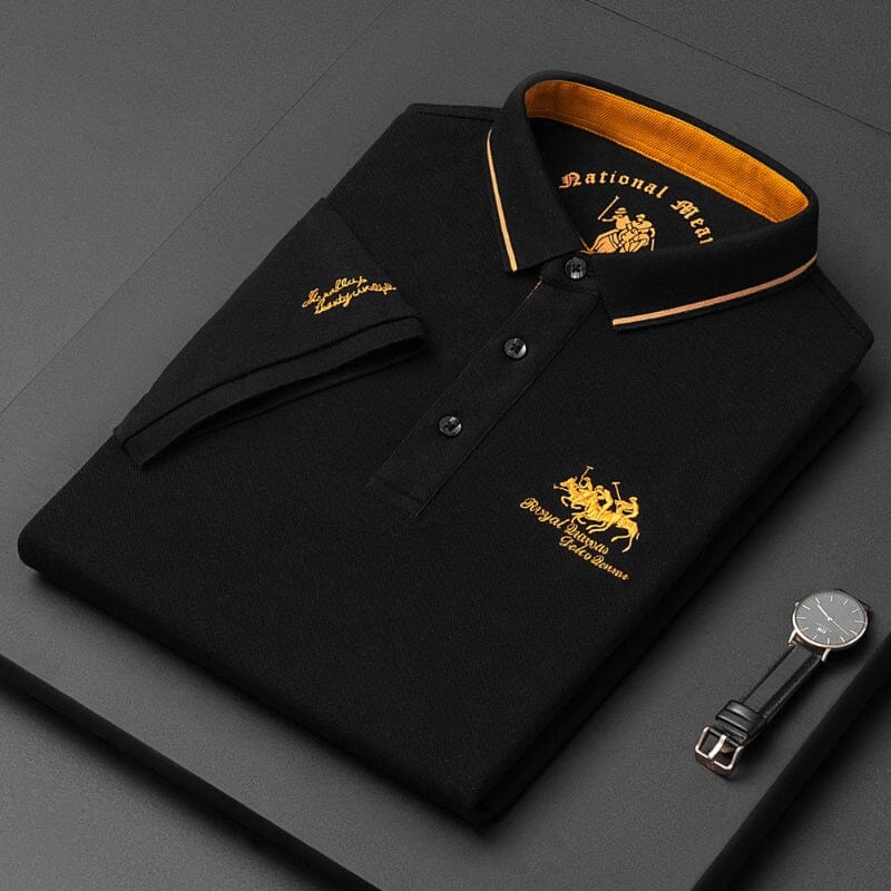 Camisa Polo para Hombre Royal Elegance Camisa Polo para Hombre Royal Elegance VINNCI Store Negro M