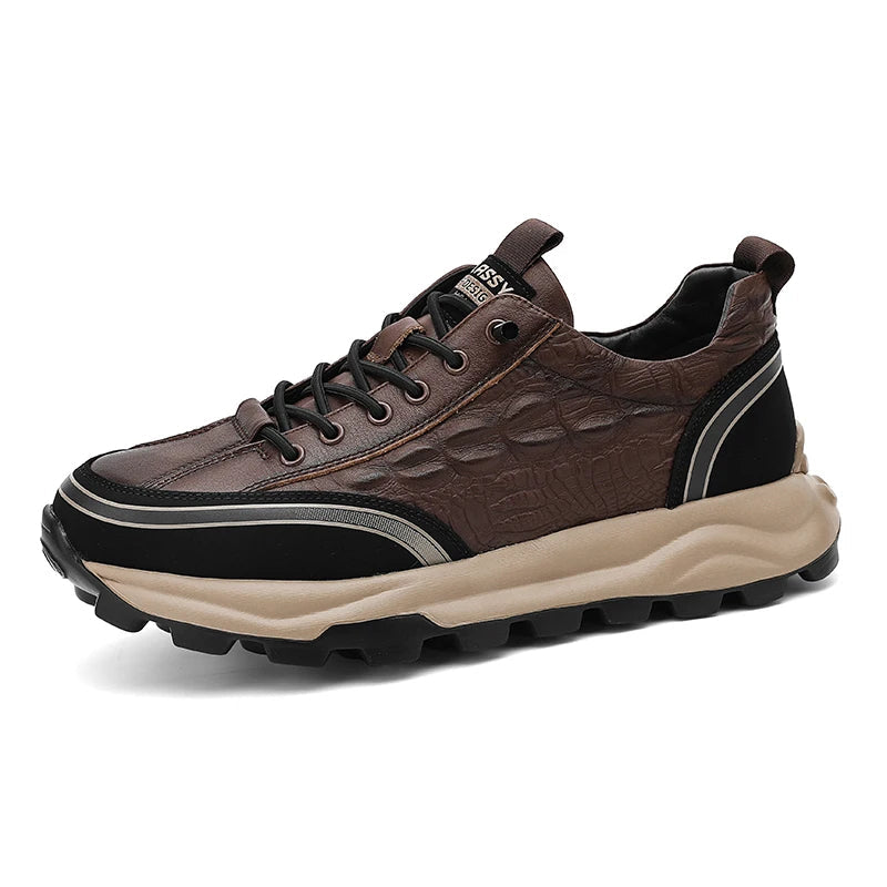 Tenis de Piel Texturizada para Hombre - Classy