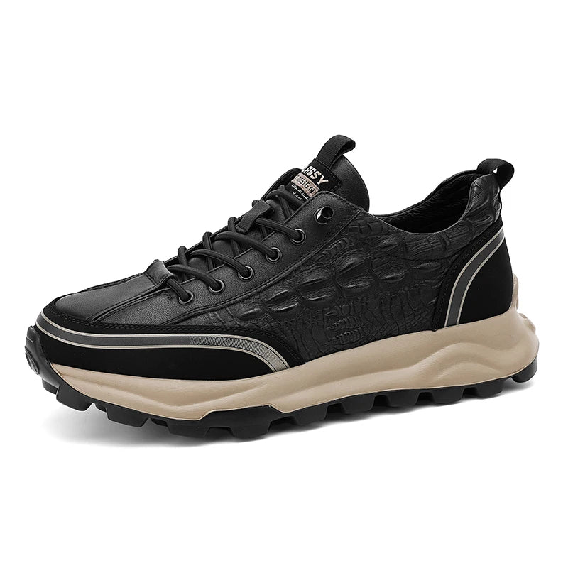 Tenis de Piel Texturizada para Hombre - Classy