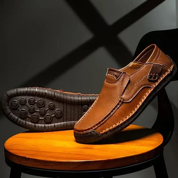 Mocasines de piel sin agujetas para hombre – SoftStep
