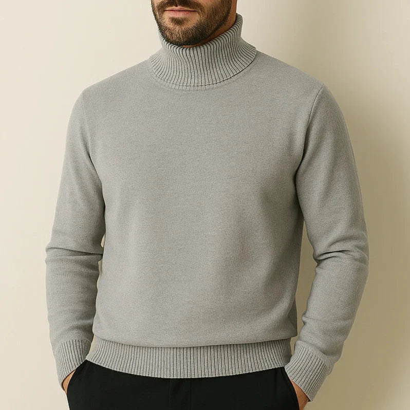 Suéter de Cachemira de Cuello Alto para Hombre – Laurent