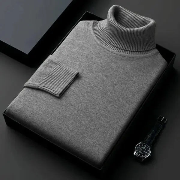 Suéter de Cachemira de Cuello Alto para Hombre – Laurent