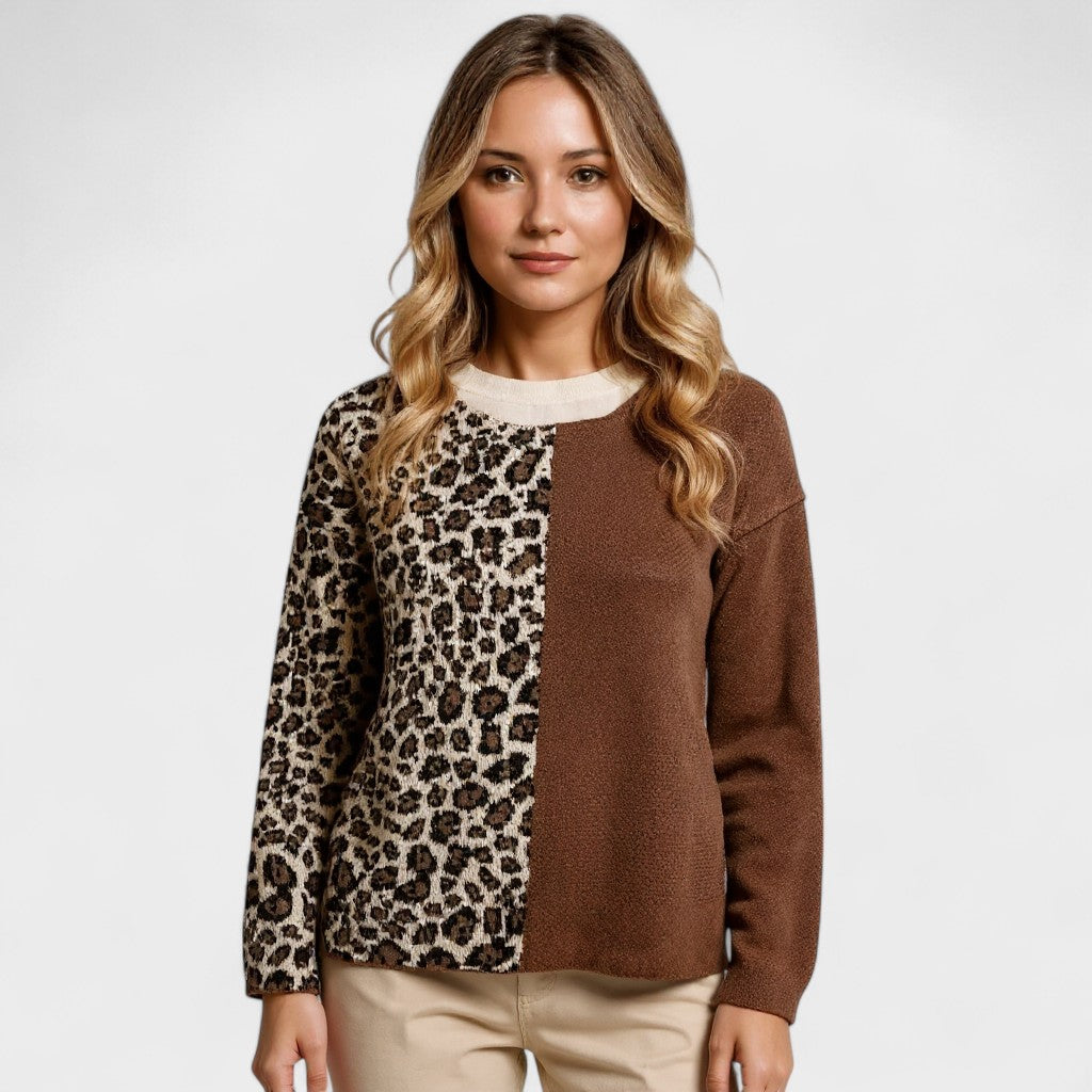 Suéter Leopardo Chic para Mujer Isabella