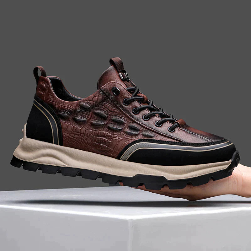 Tenis de Piel Texturizada para Hombre - Classy