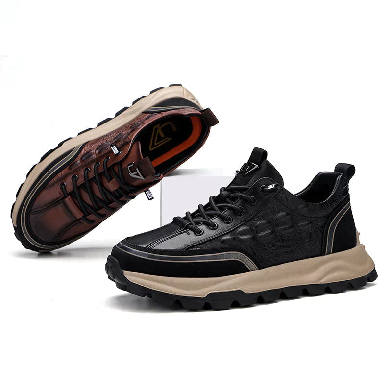 Tenis de Piel Texturizada para Hombre - Classy