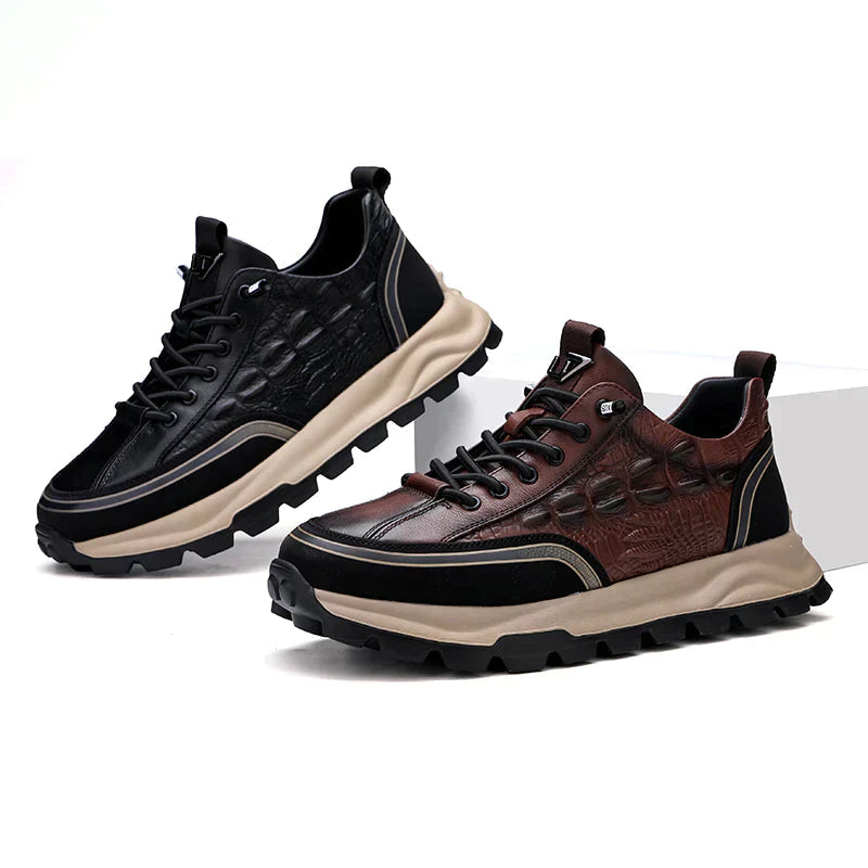 Tenis de Piel Texturizada para Hombre - Classy