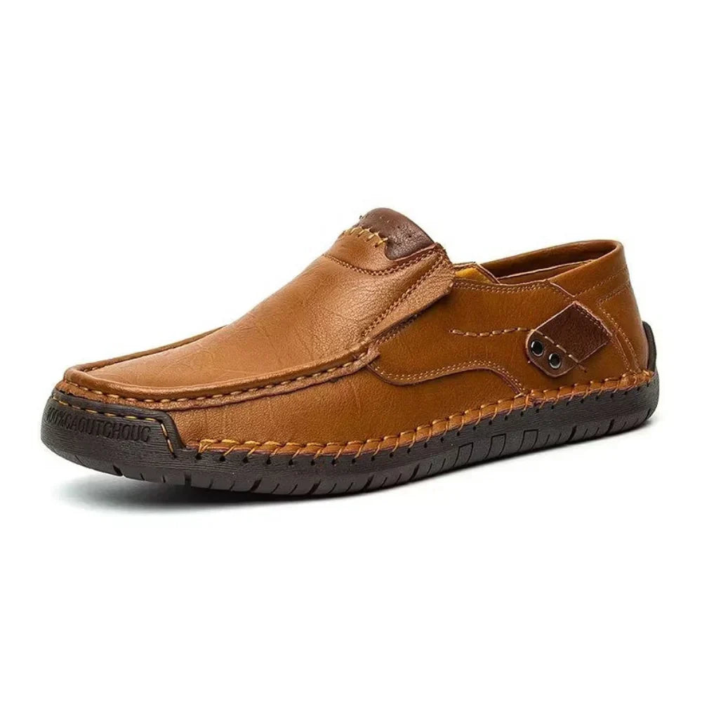 Mocasines de piel sin agujetas para hombre – SoftStep