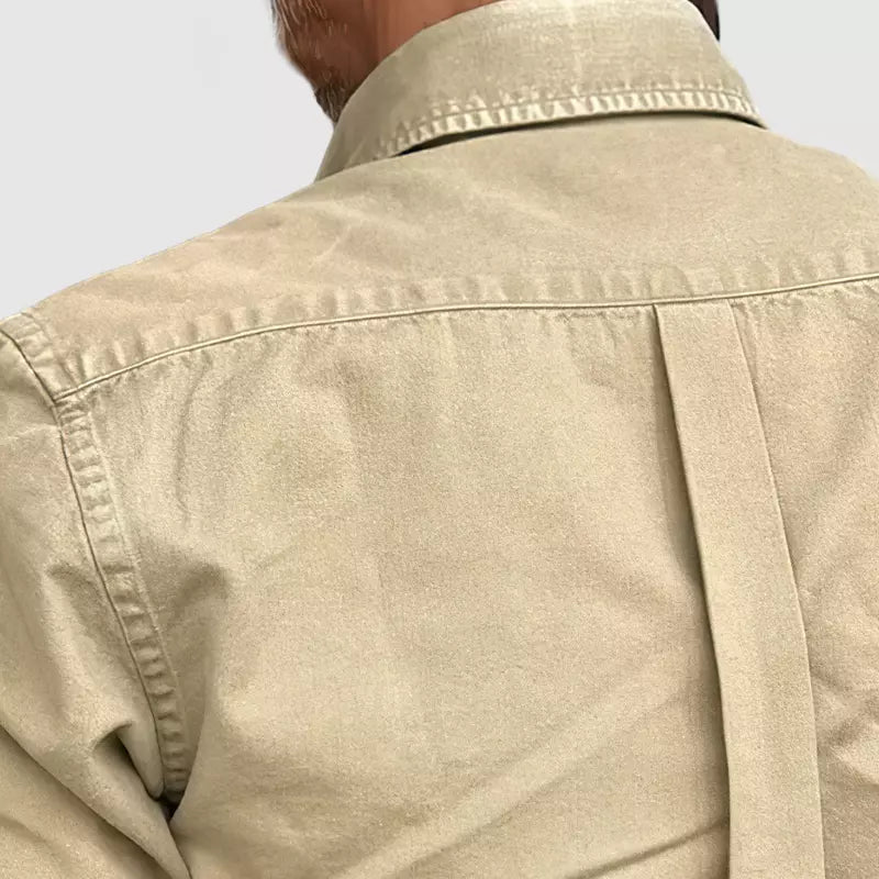 Camisa Casual Denim Clásica de Manga Larga