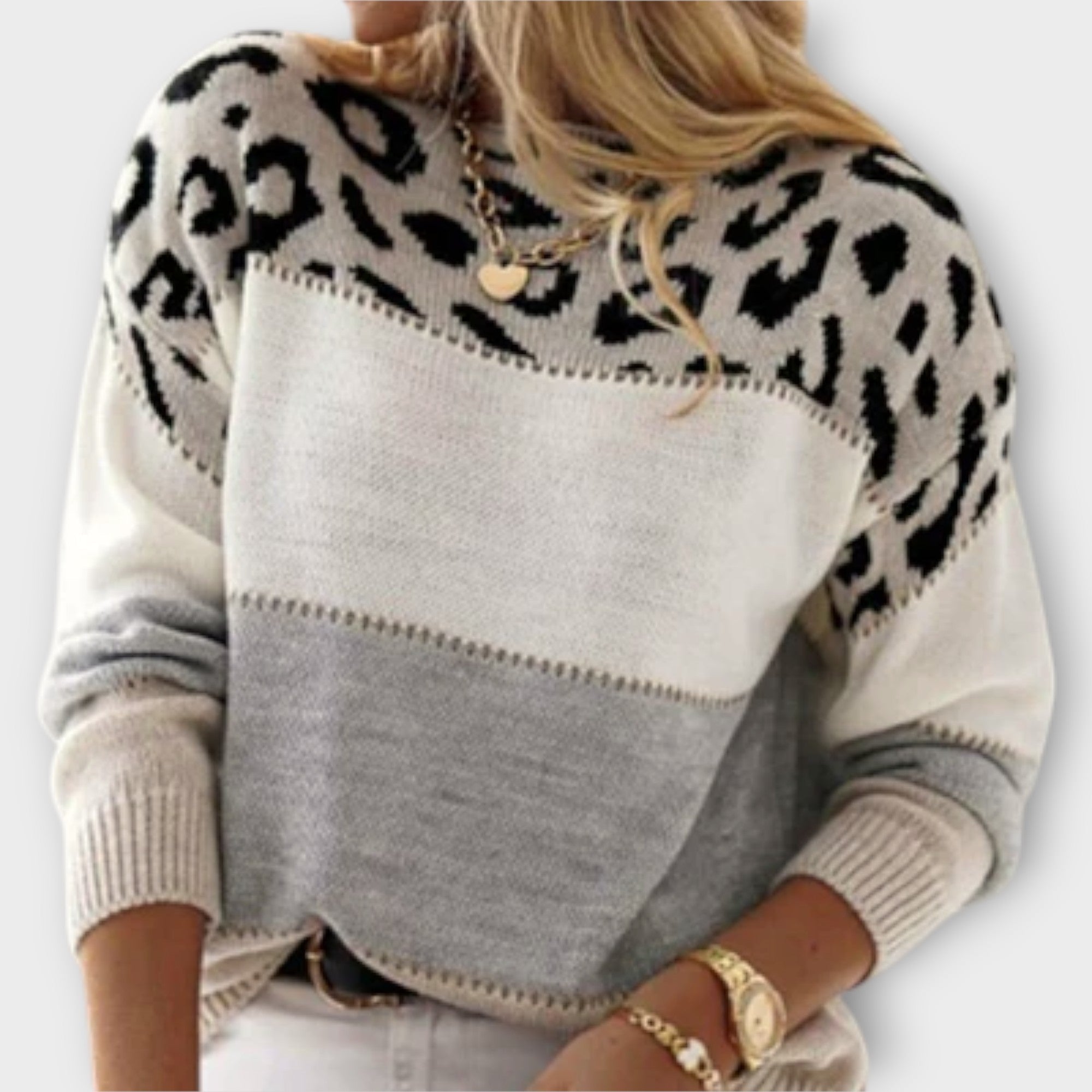 Suéter Tejido Leopardo para Mujer Selena