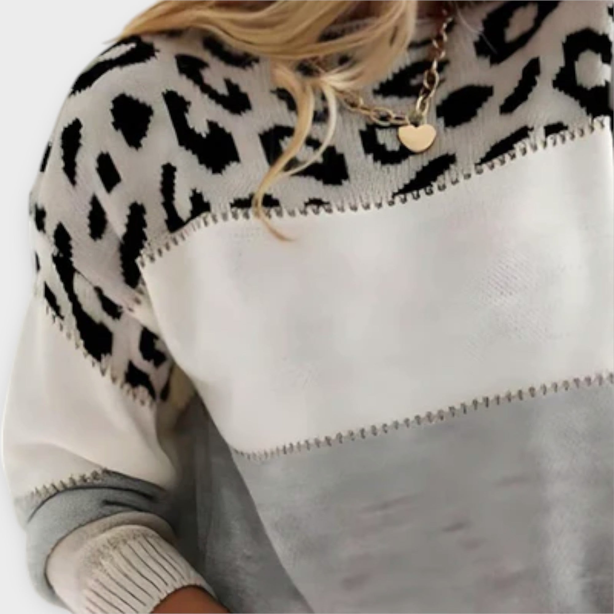 Suéter Tejido Leopardo para Mujer Selena
