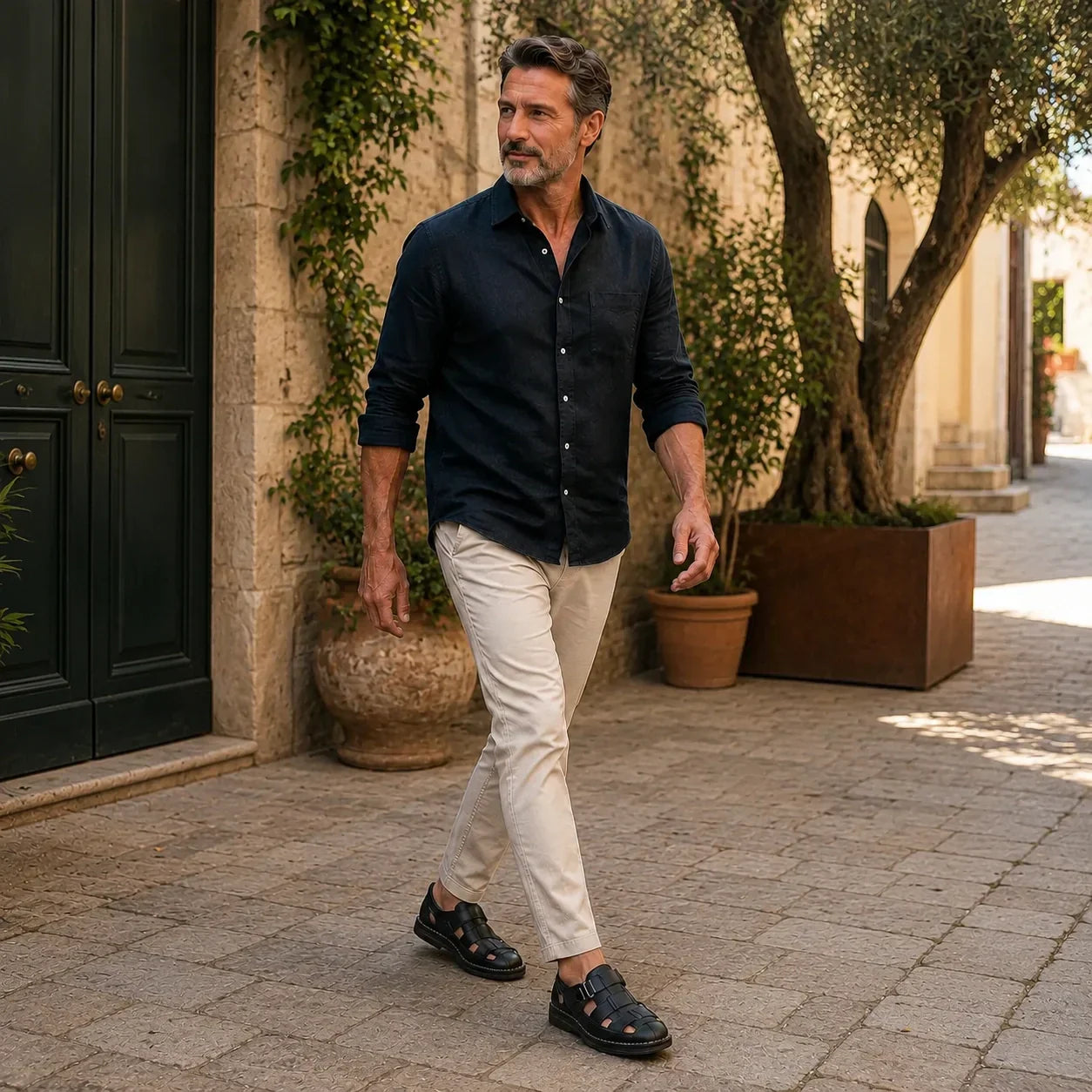 Sandalias ortopédicas de piel – Santorin