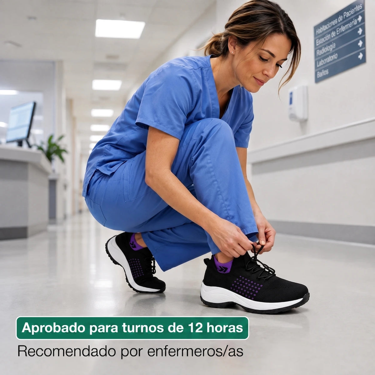 OrthoShift™ – Tenis para turnos de 12 horas que alivian el dolor de pies, rodillas y espalda
