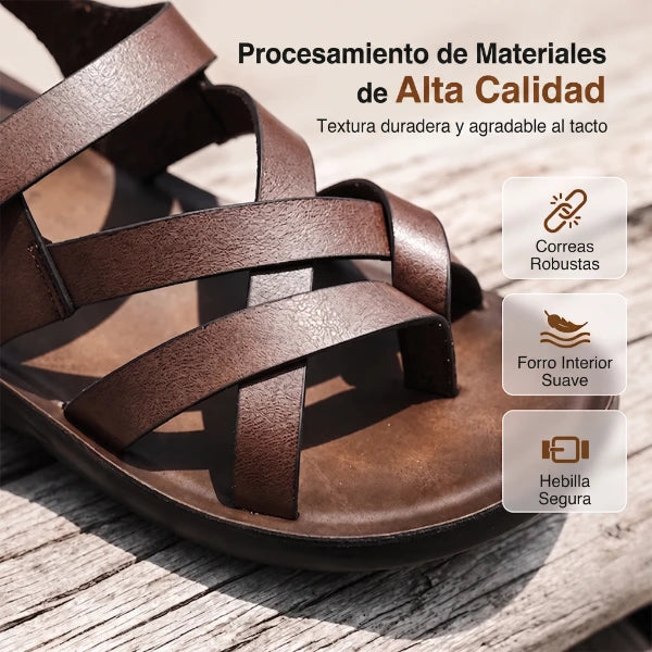 Roman | Sandalias para Hombre – Casuales, Suela Suave y Perfectas para la Playa