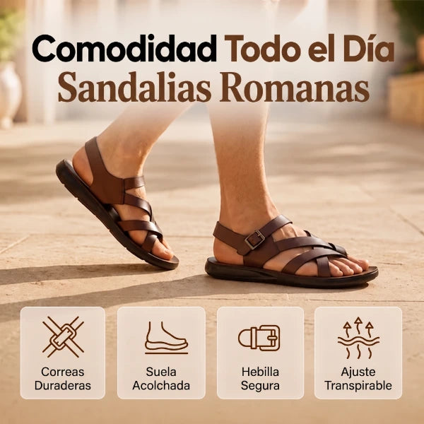 Roman | Sandalias para Hombre – Casuales, Suela Suave y Perfectas para la Playa