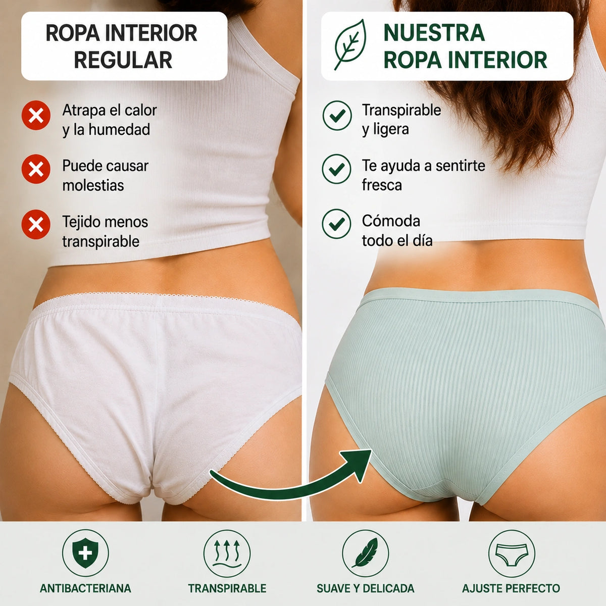 SoftDry | Calzones antibacteriales y transpirables | 5+5 GRATIS