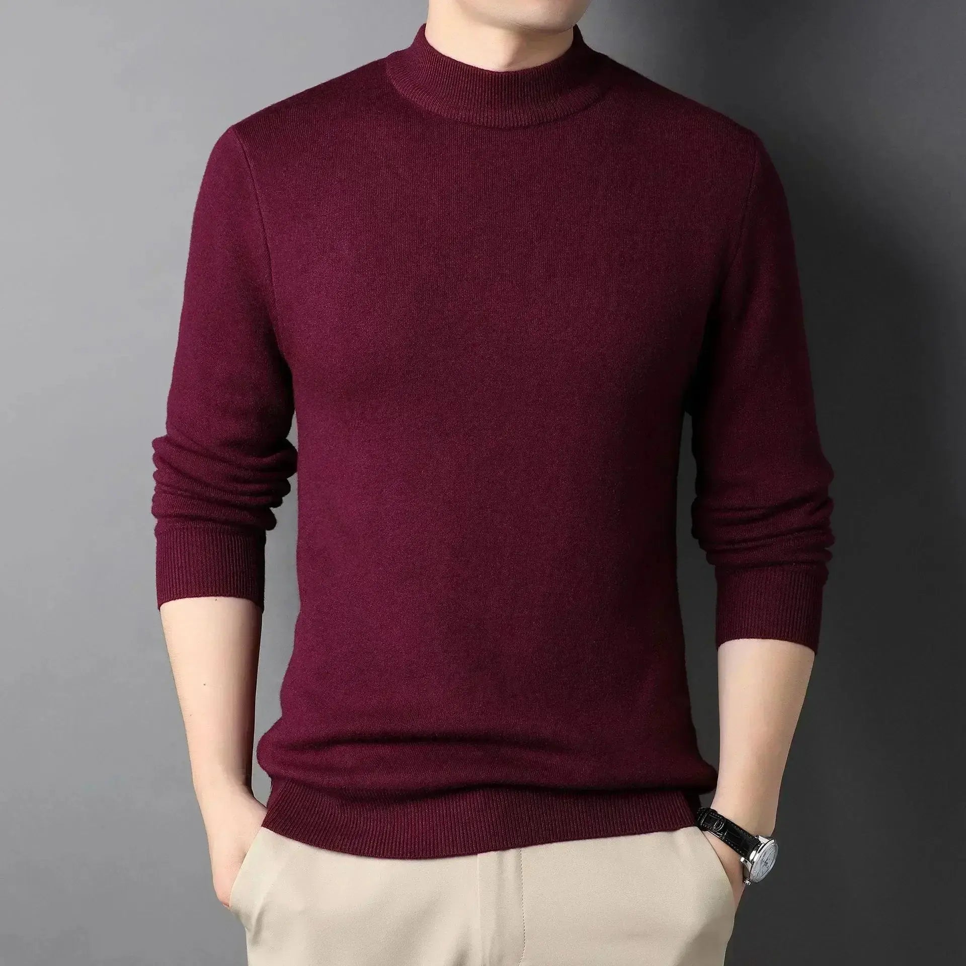 Suéter de Cachemira de Cuello Alto para Hombre – Damien