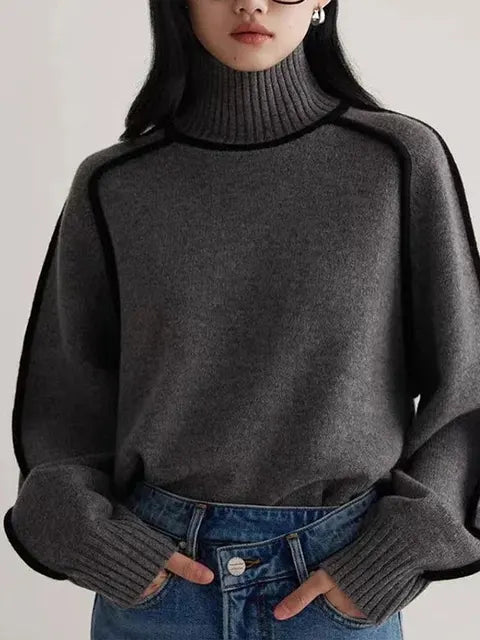 Suéter de Cuello Alto Chic para Mujer Eva
