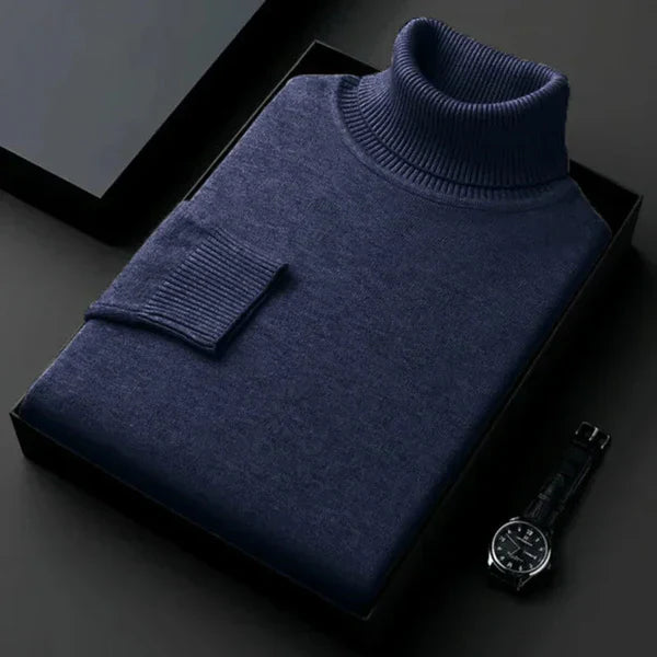 Suéter de Cachemira de Cuello Alto para Hombre – Laurent