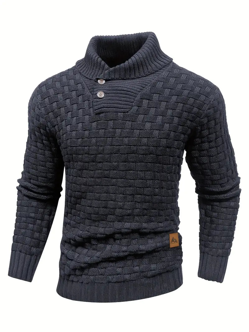 Suéter de Punto con Cuello Chal para Hombre - Auguste