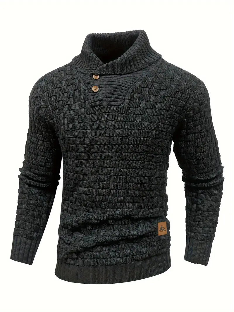 Suéter de Punto con Cuello Chal para Hombre - Auguste