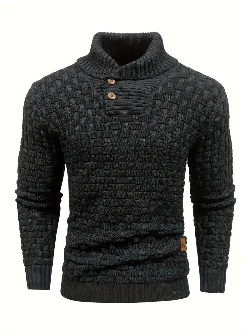 Suéter de Punto con Cuello Chal para Hombre - Auguste