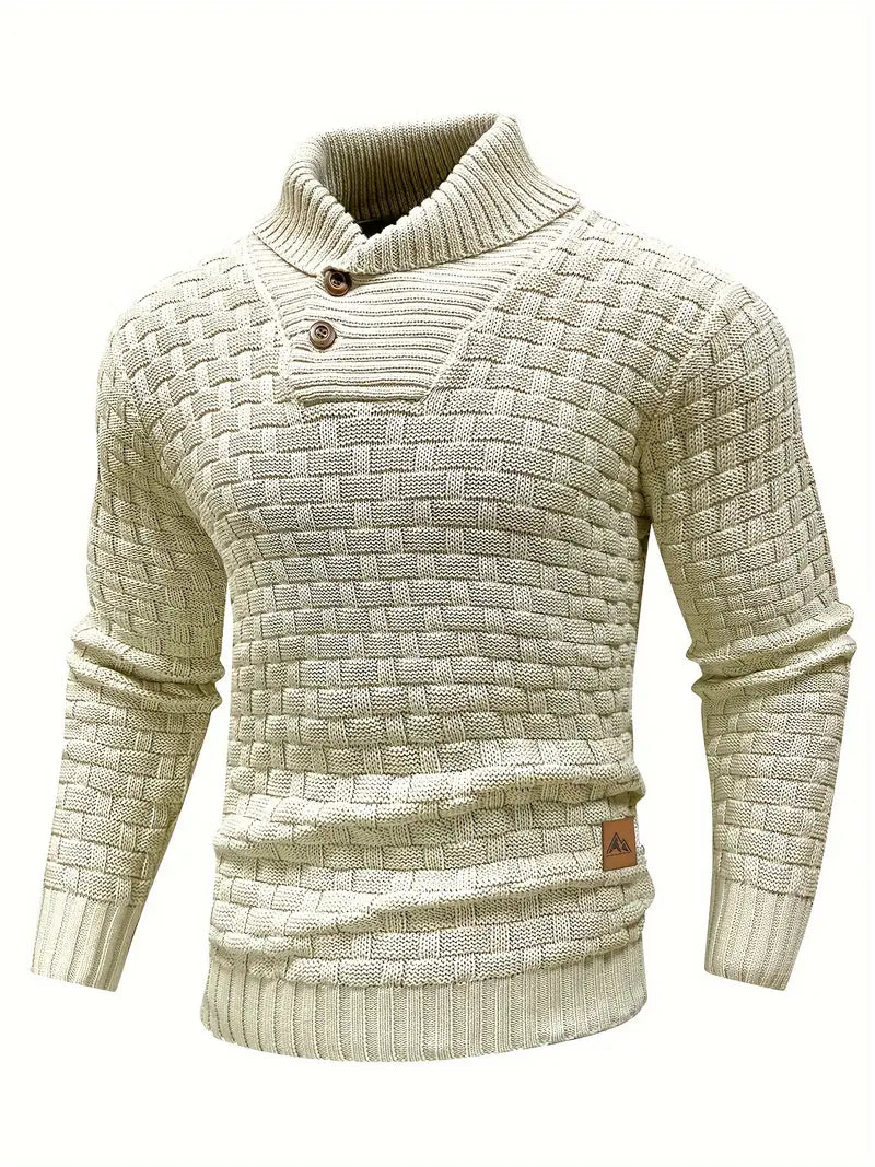 Suéter de Punto con Cuello Chal para Hombre - Auguste