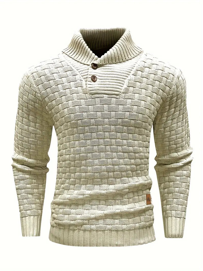 Suéter de Punto con Cuello Chal para Hombre - Auguste