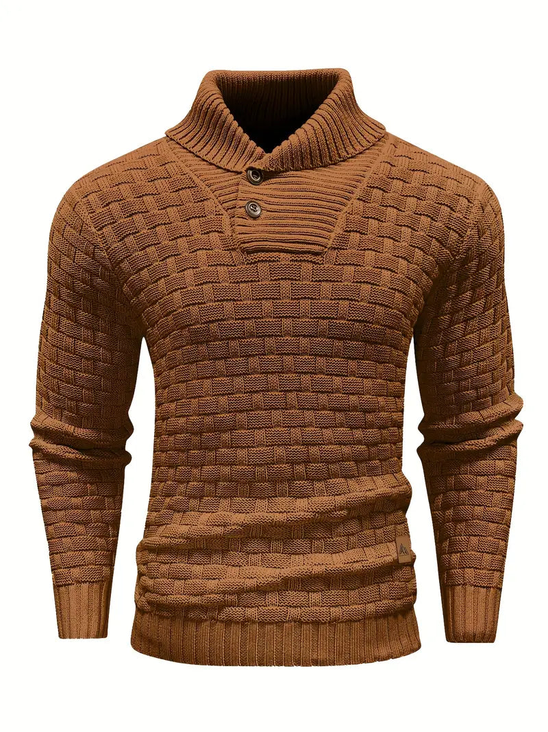 Suéter de Punto con Cuello Chal para Hombre - Auguste